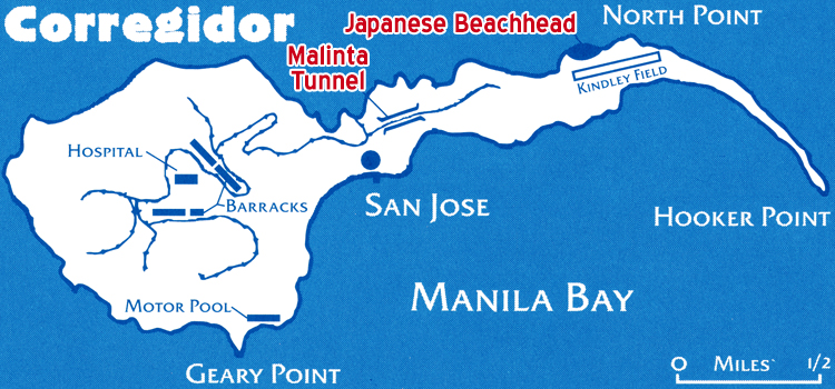 Corregidor map We Band of Angels World War II POW US Army and Navy Nurses Bataan Corregidor