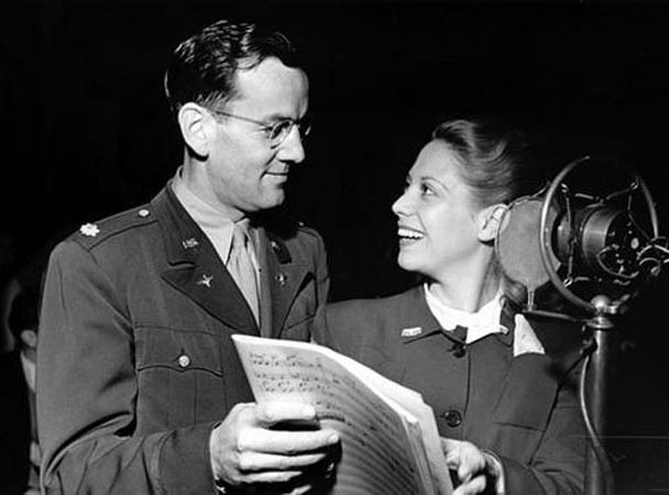 Glenn Miller and Dinah Shore in England September1944